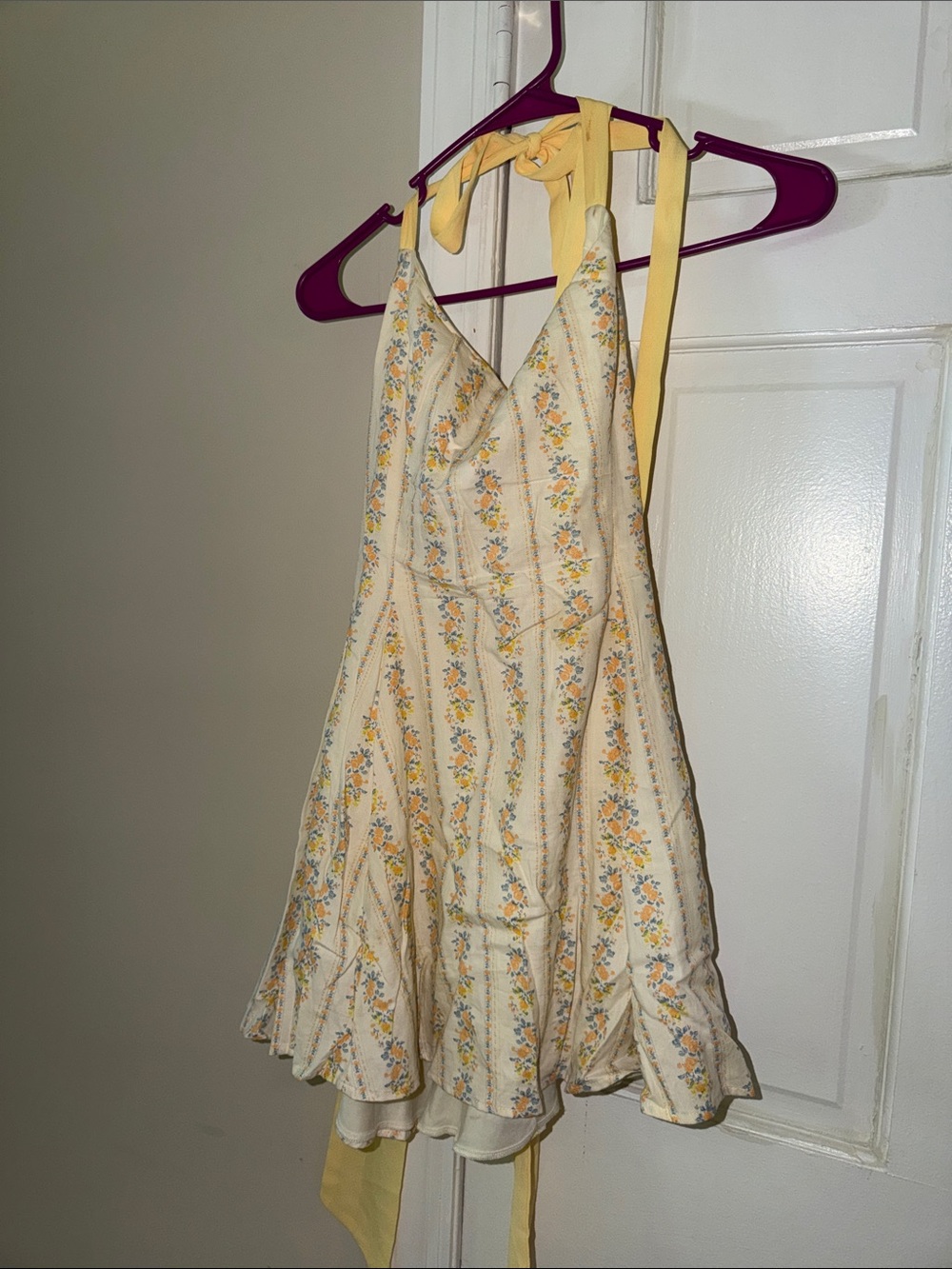Lucy in the Sky Yellow Floral Tie-Shoulder Mini Dress